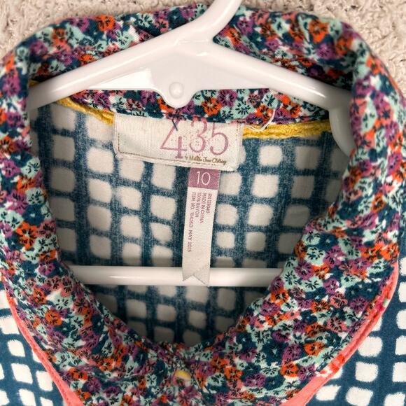 435 by Matilda Jane Girls Dress 10 Blue Honeycomb Friends Forever‎ Gloria Dress - Picture 2 of 7